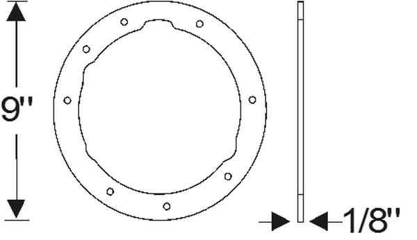 Gasket, headlamp body to fende