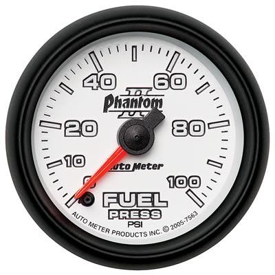 Fuel pressure, 52.4mm, 0-100 psi, electric