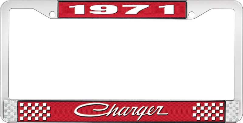 1971 CHARGER LICENSE PLATE FRAME - RED