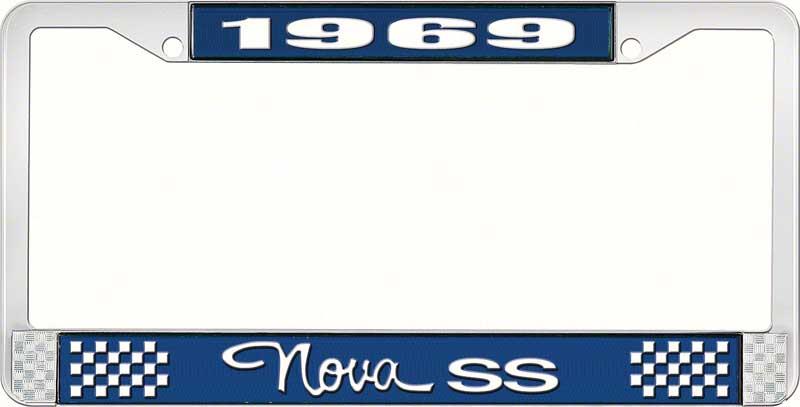 nummerplåtshållare, 1969 NOVA SS STYLE 3 blå