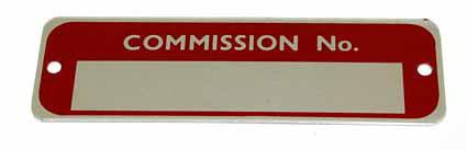 Commission Numberplate