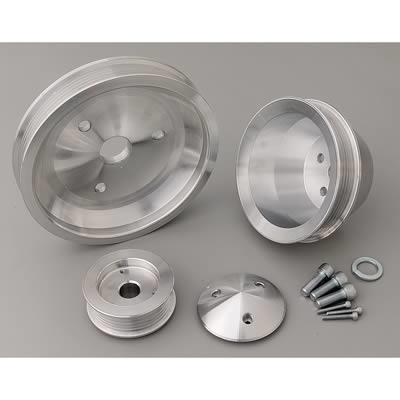 Pulley Kit, Billet aluminum, Serpentine