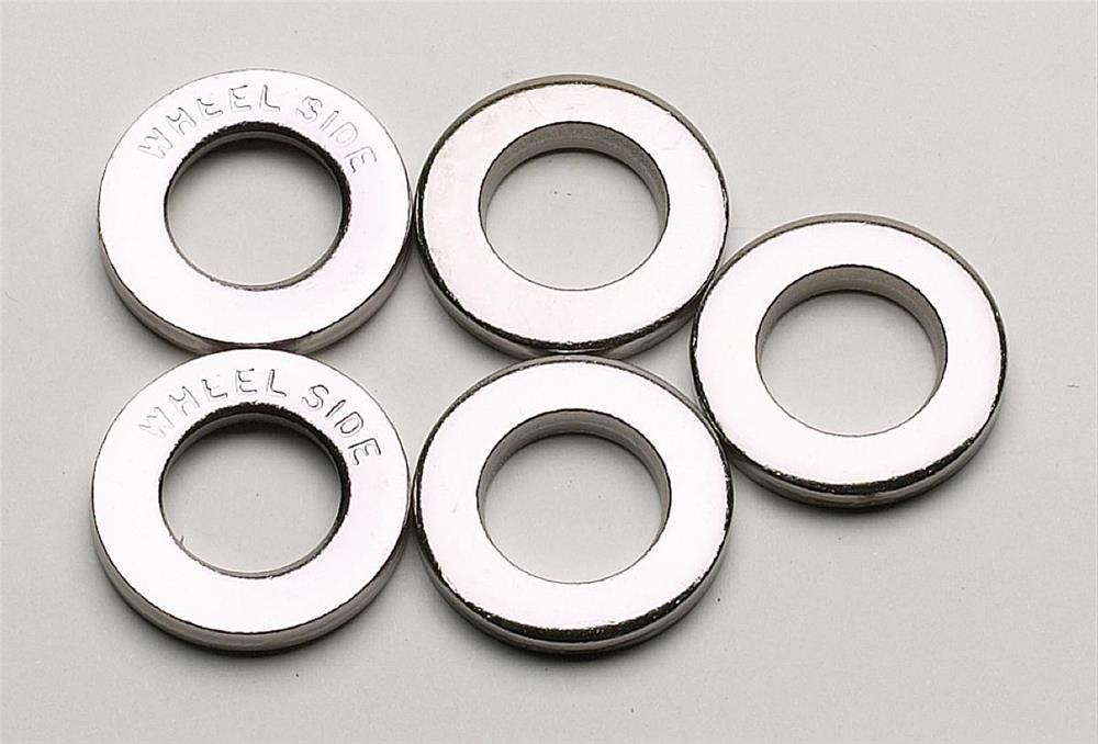 Lug Nut Washers, Steel, Chrome, Centered Round