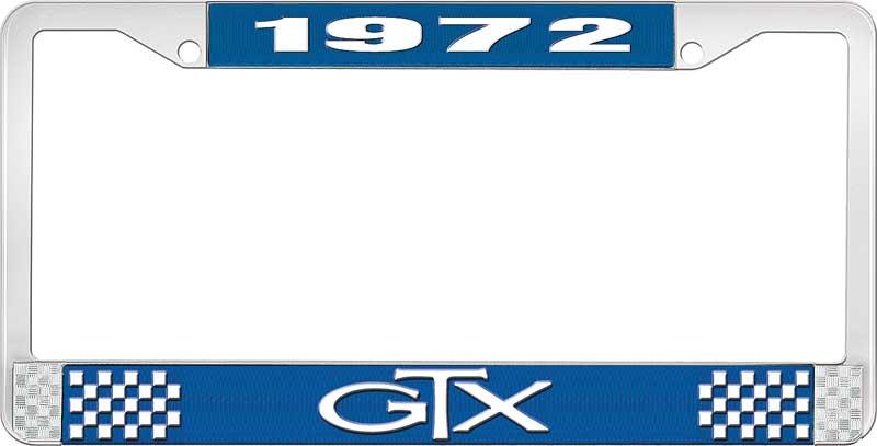 1972 GTX LICENSE PLATE FRAME - BLUE