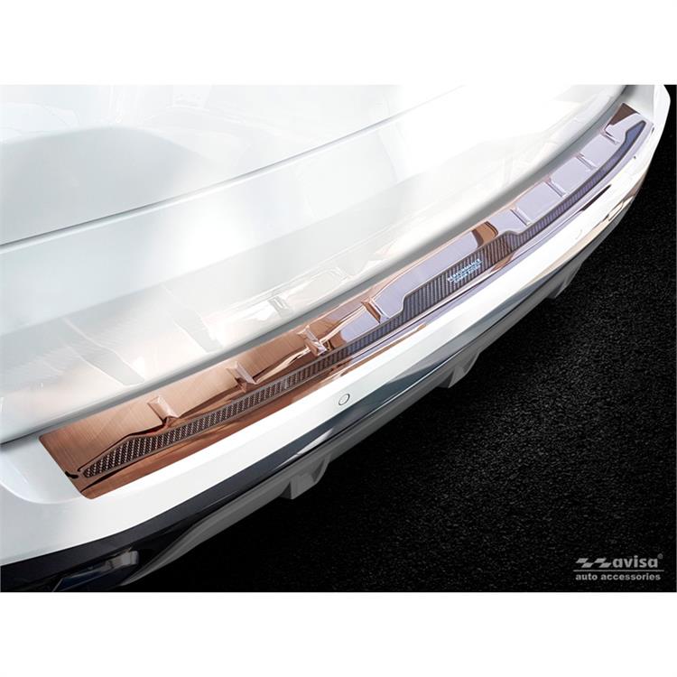 Stainless Steel Rear bumper protector 'Deluxe' suitable for BMW X5 G05 M-Package 2018- 'Performance' Brushed Copper/Copper Carbon