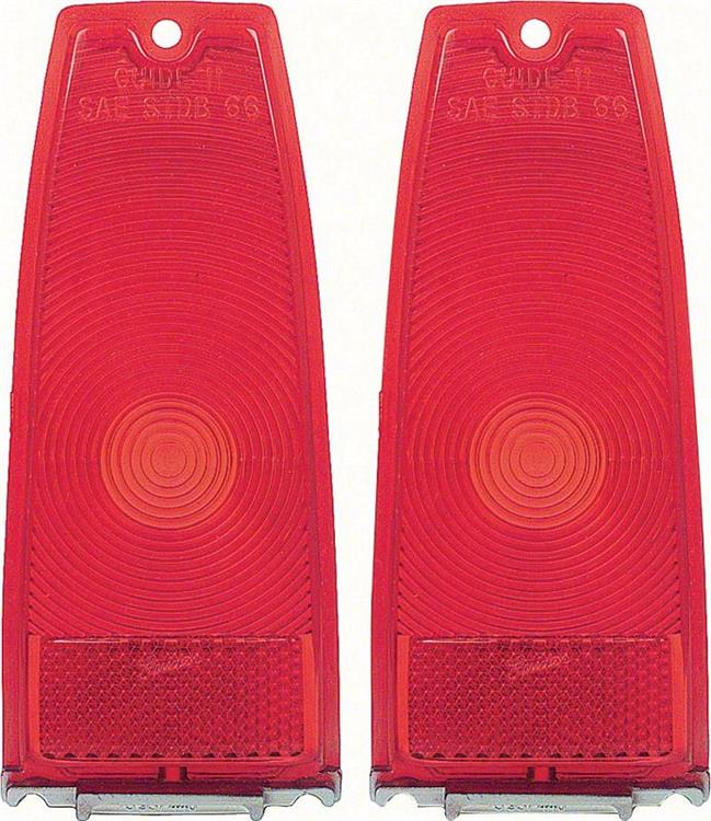 Tail Light Lens, Plastic, Red, Chevy, Each