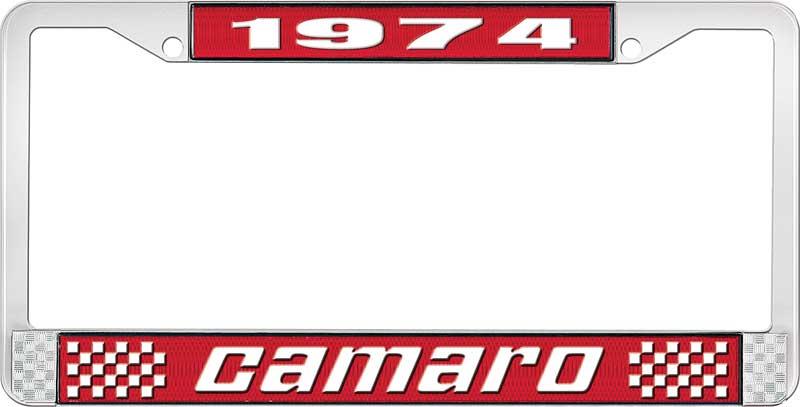 nummerplåtshållare, 1974 CAMARO STYLE 2 röd