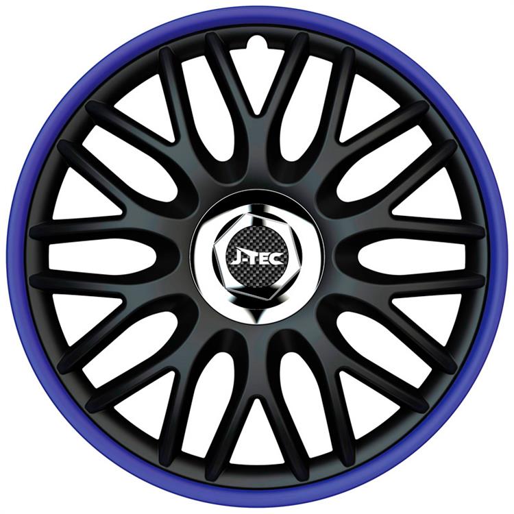 Set J-Tec wheel covers Orden R 16-inch black/blue + chrome ring