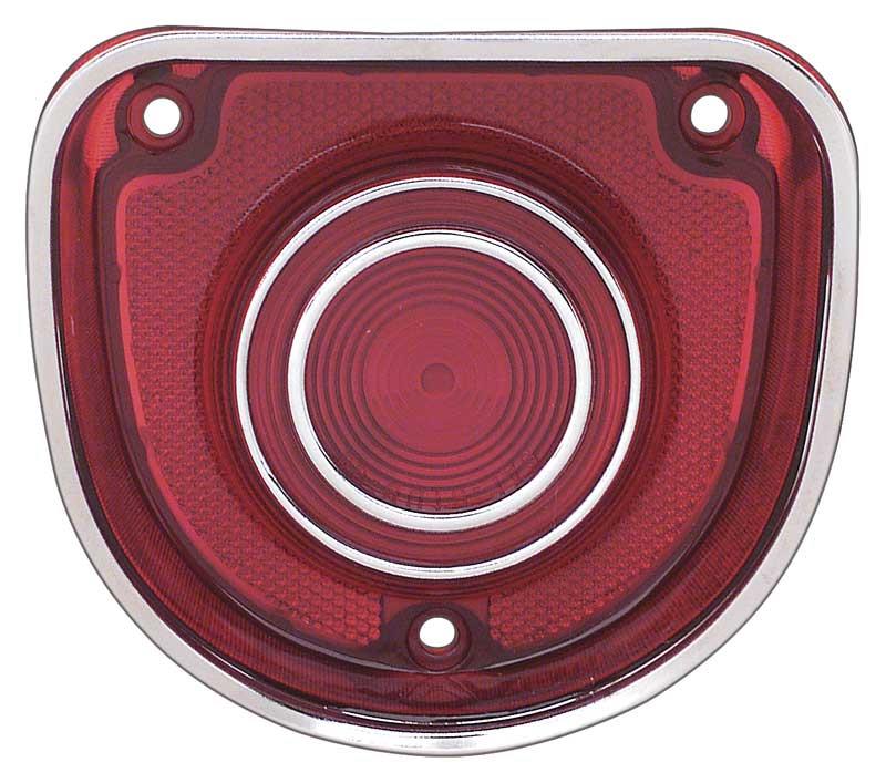Tail Lamp Lens With Chrome Bezel And Rings