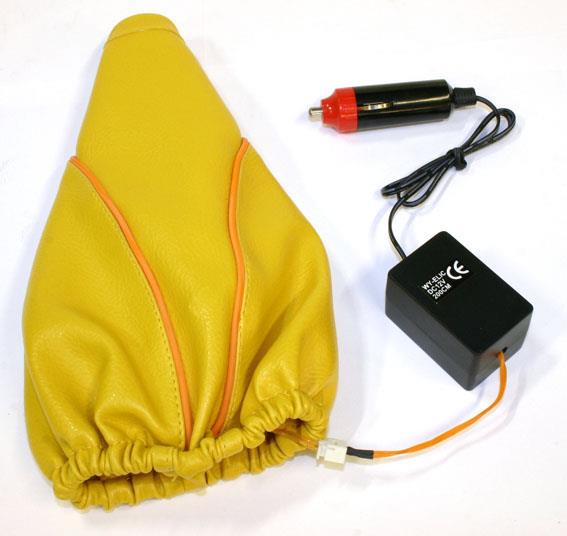 Gear Lever Dust Cover Boot Leather Yellow
