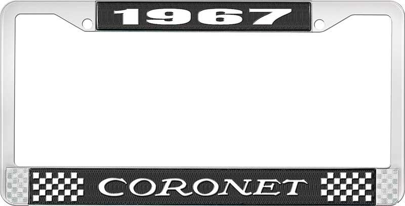 1967 CORONET LICENSE PLATE FRAME - BLACK