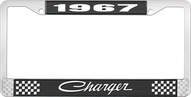1967 CHARGER LICENSE PLATE FRAME - BLACK