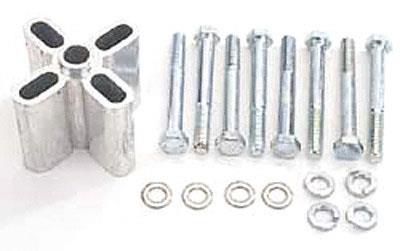 Fan Spacer Kit, 1" long, Clear, 5/16-18 and 5/16-24 bolts included
