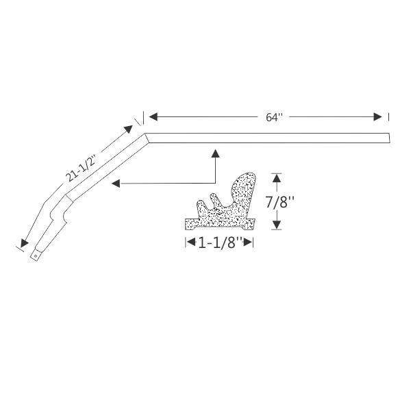 Hardtop roof rail weatherstrip