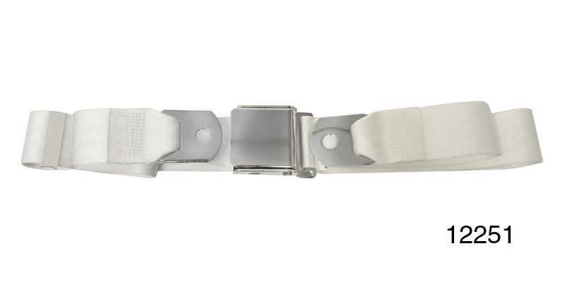 Seat belt, one personset, front, white; ea