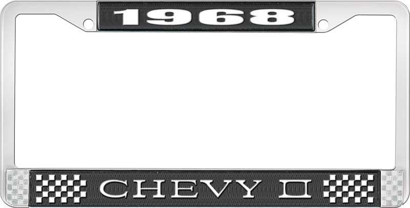 1968 CHEVY II LICENSE PLATE FRAME BLACK