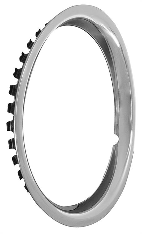 Trim Ring, 14" X 6" Rally Wheel, Round Lip, Stainless