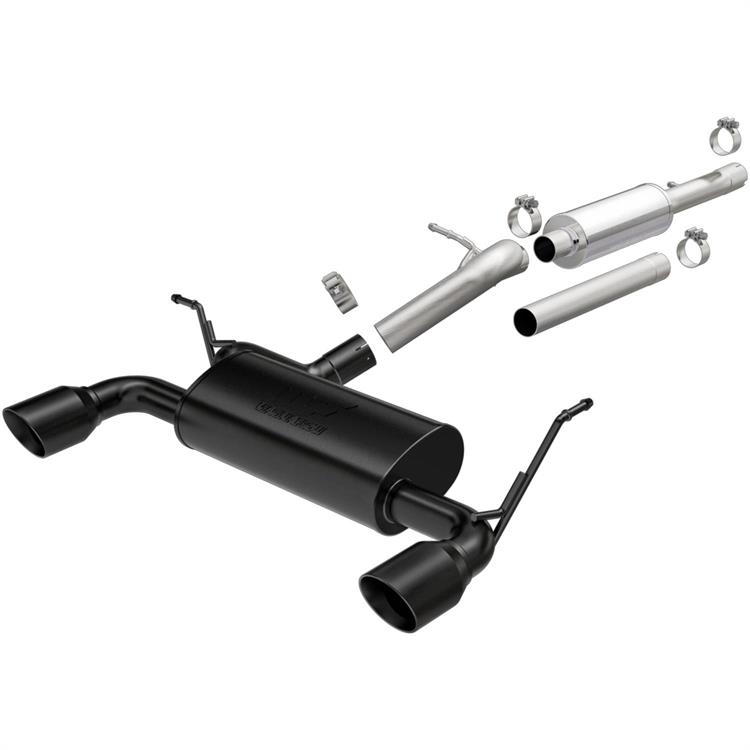 Exhaust System, Single, Split Rear Exit, Cat-Back, 409 Stainless Steel