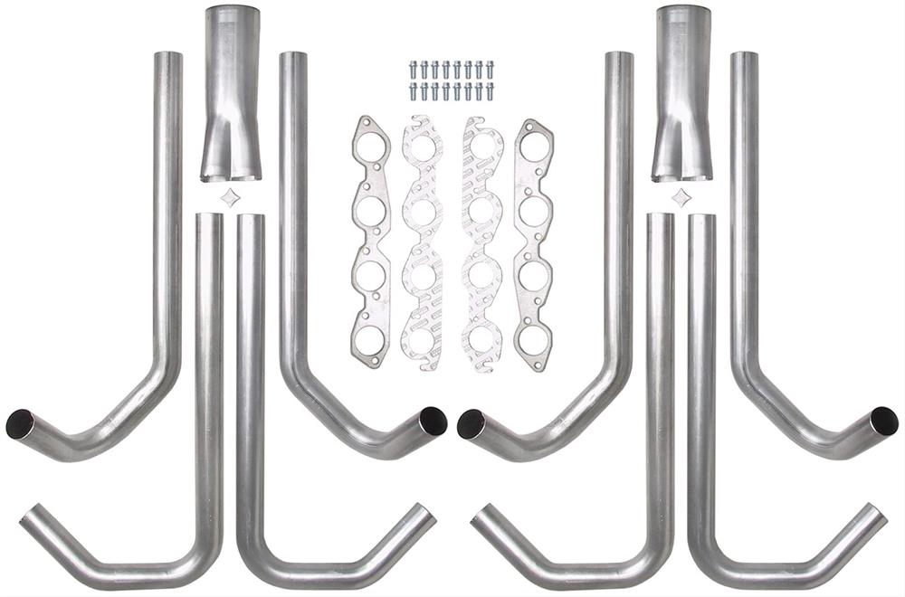 extraktorrör, 2 1/4 - 2 3/8" rör, 4,5" kollektor, Upsweep 4x4, obehandlat