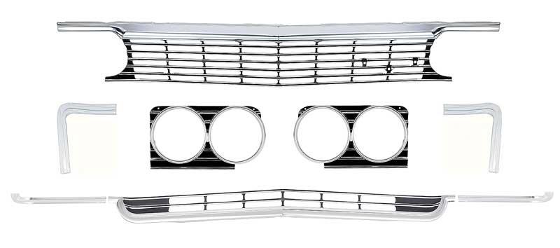 Complete Front Grille and Headlight Bezels