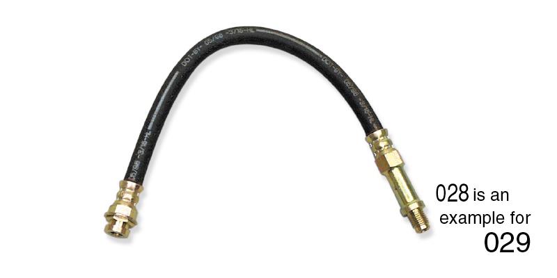 Brake hose, rear; ea