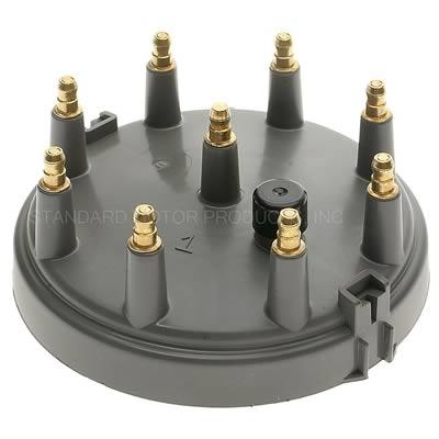 Distributor Cap, Male/HEI-Style, Blue, Clamp-Down Ford V8