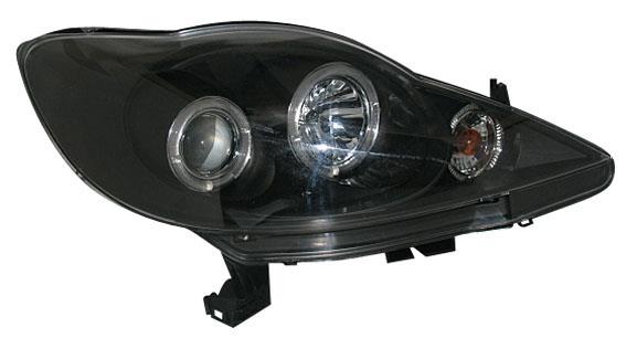 Set Koplampen passend voor Peugeot 107 2005-2012 - Zwart - incl. Angel-Eyes