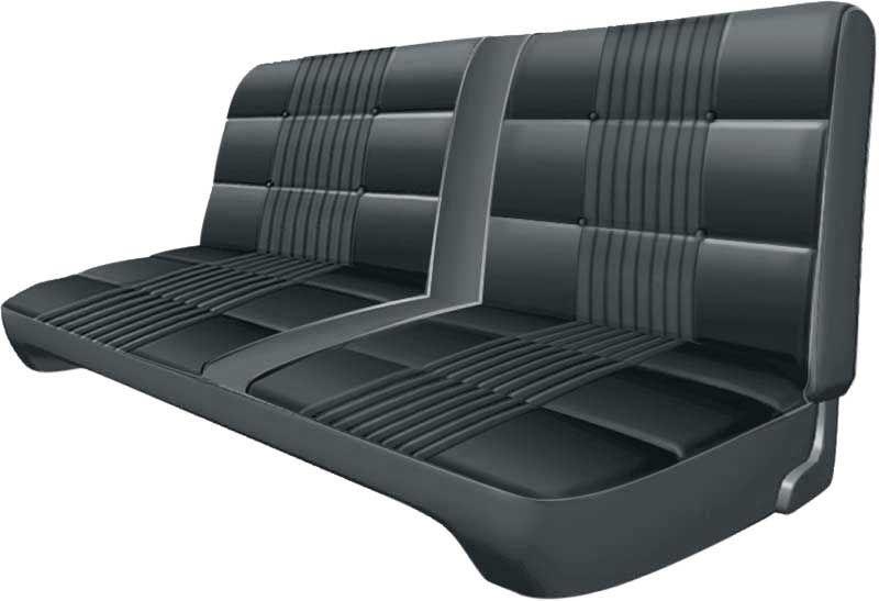 Convertible Black Vinyl Rear Seat Upholstery