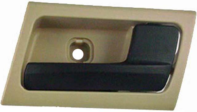 interior door handle - front right - black lever+beige housing (camel)