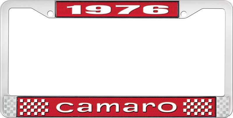 1976 CAMARO LICENSE PLATE FRAME STYLE 1 RED