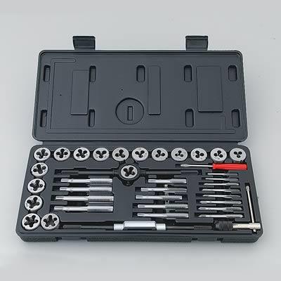Tap and Die Set, Steel, with Case, SAE, Set