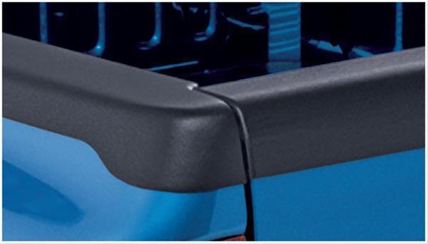 Bed Side Rail Protector; Ultimate; With Stake Pocket Holes; Smooth; Black; Dura-Flex ® 2000 TPO Plastic; Direct-Fit