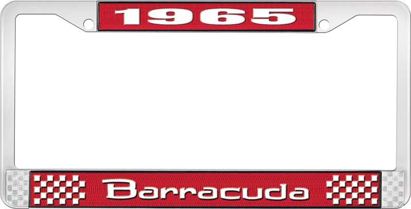 nummerplåtsram 1965 barracuda - röd