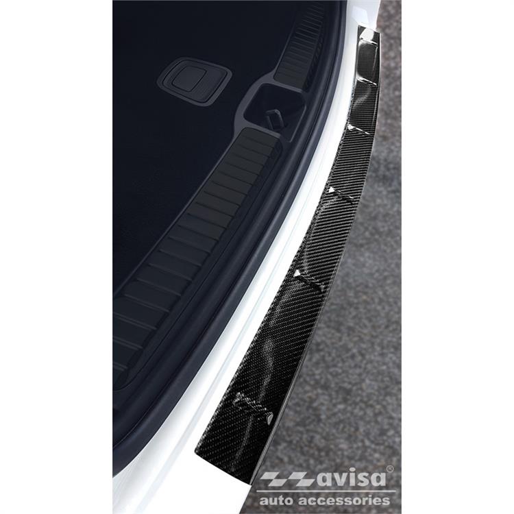 Real 3D Carbon Rear bumper protector suitable for Mercedes GLE II (W167) 2019- 'Ribs'