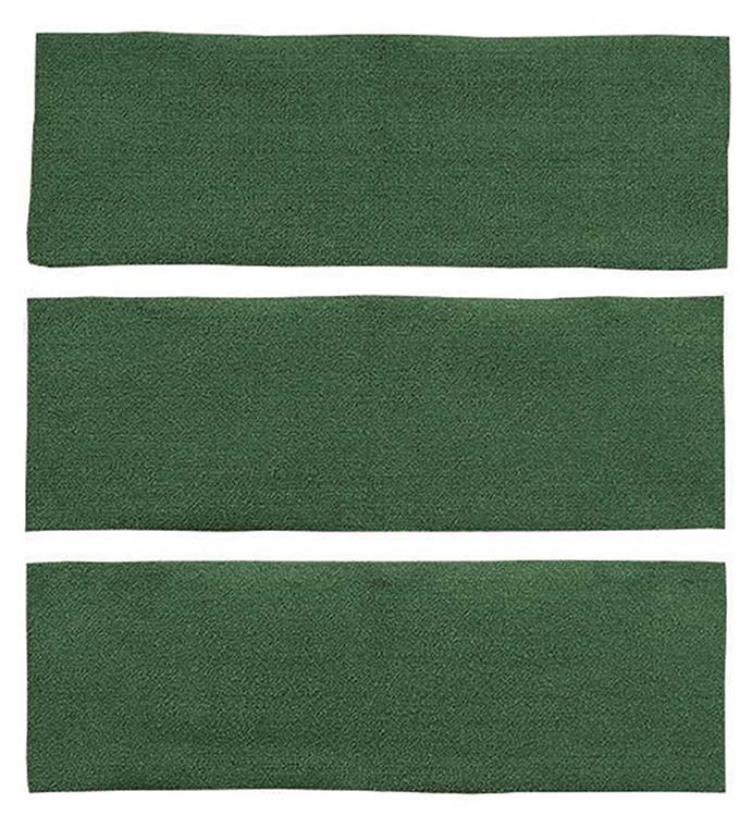 1964-68 Mustang Fastback 3 Piece Fold Down Nylon Loop Carpet Set - Moss Green