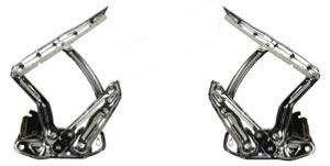 Hood Hinges, Chrome, 67-69