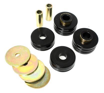 Body Mount Bushings, Polyurethane, Black