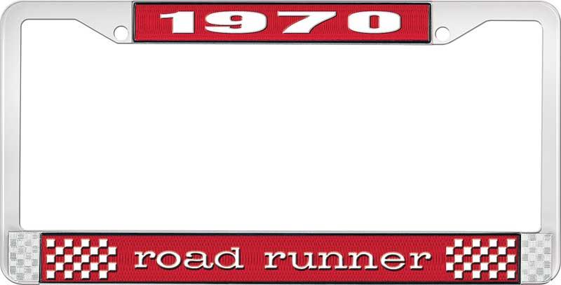 1970 ROAD RUNNER LICENSE PLATE FRAME - RED
