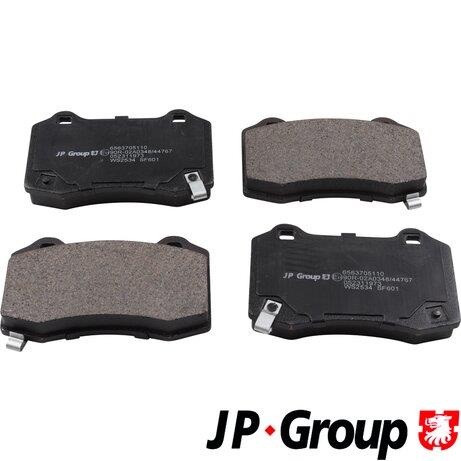 Rear brake pads with acoustic warning system