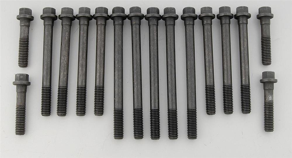 Cylinder Head Bolts, Steel, Natural, Hex Head, Chevy, Big Block, with Stock Heads