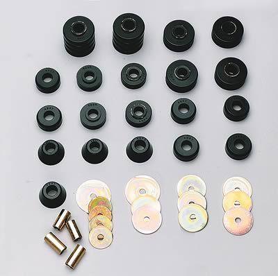 Body Mount Bushings, Polyurethane, Black