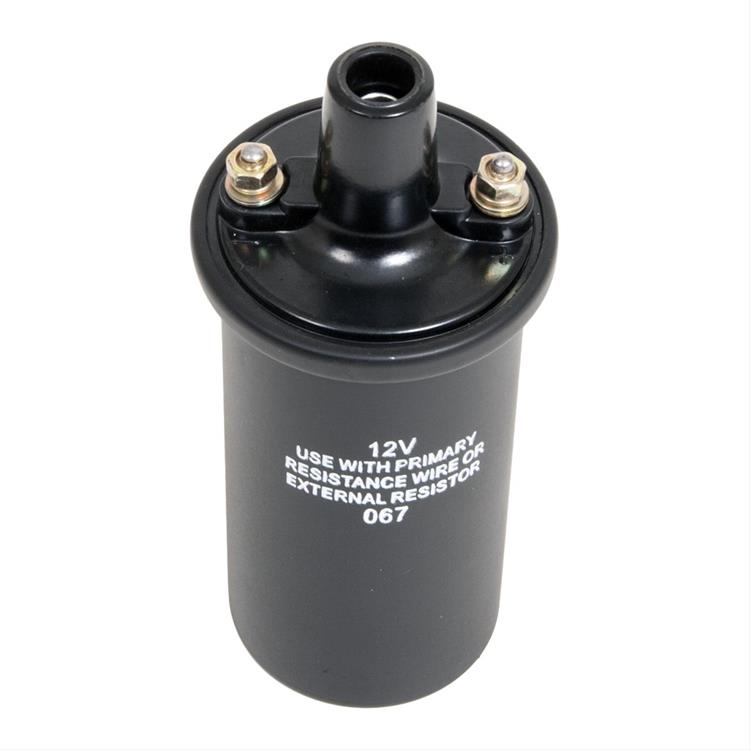 Ignition Coil, Female/Socket, Canister Style, Black, Round,