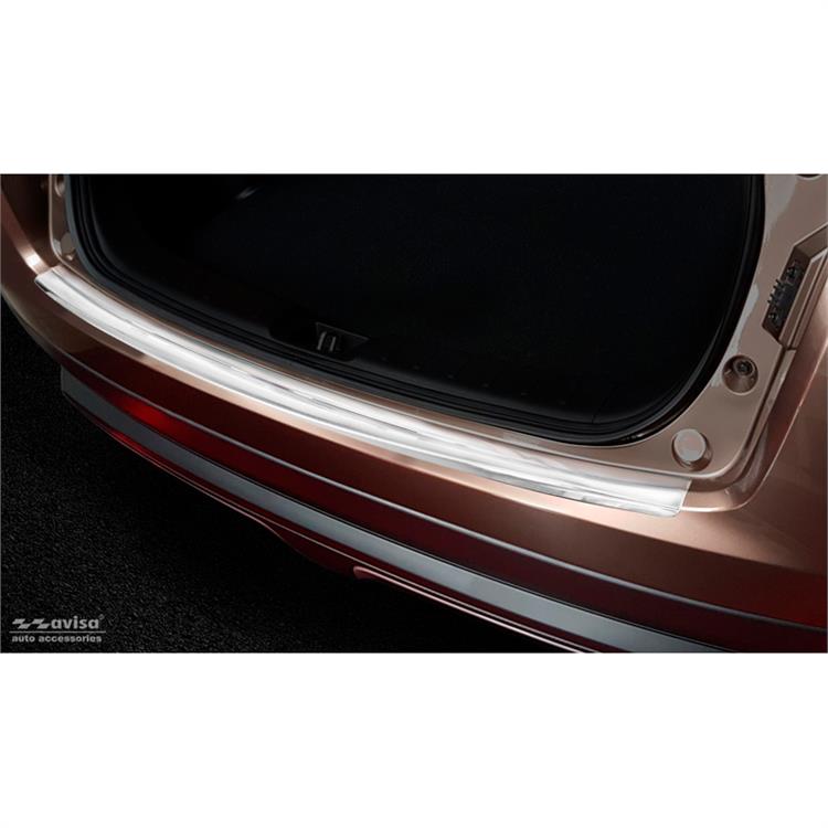 Chrome Stainless Steel Rear Bumper protector suitable for Mitsubishi Eclipse Cross 2017- 'Ribs'