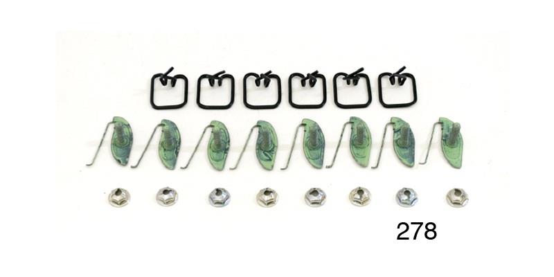 Clips, front fendermldg, set (B/A)