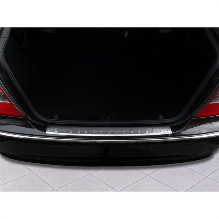 RVS Achterbumperprotector passend voor Mercedes E-Klasse W211 Sedan 2002-2009 'Ribs'