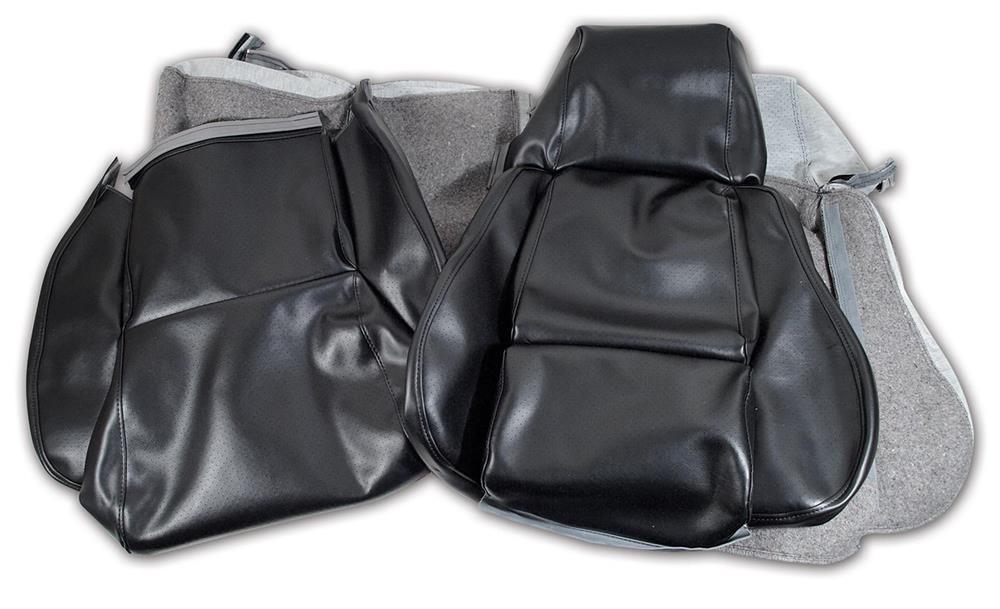 1984-1988 Chevrolet Corvette "Leather-Like" Vinyl Seat Covers. Black Standard