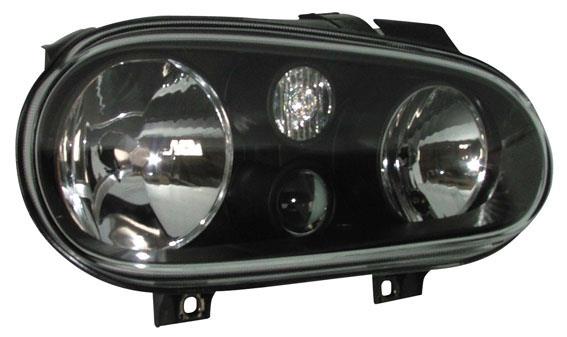 Set Koplampen passend voor Volkswagen Golf IV 1998-2003 - Zwart - excl. Mistlampen