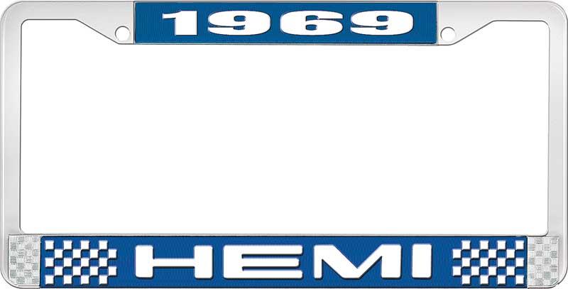 1969 HEMI LICENSE PLATE FRAME - BLUE