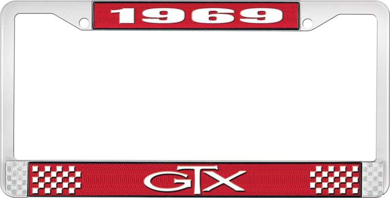 1969 GTX LICENSE PLATE FRAME - RED