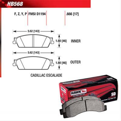 brake pads, rear, HP SuperDuty